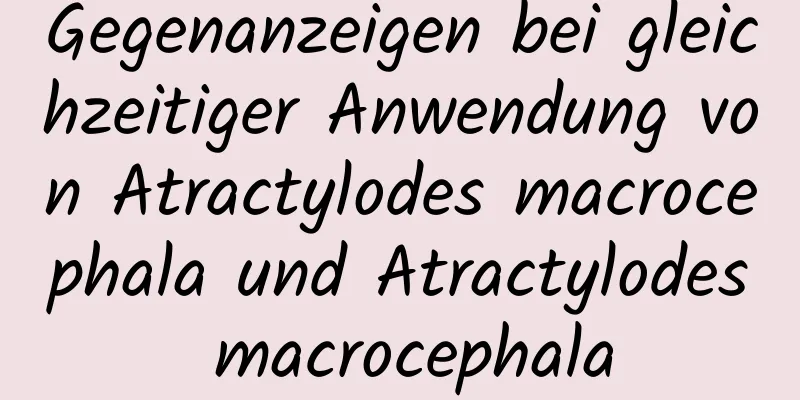 Gegenanzeigen bei gleichzeitiger Anwendung von Atractylodes macrocephala und Atractylodes macrocephala