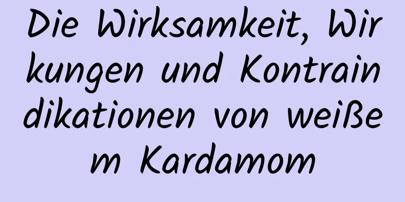 Die Wirksamkeit, Wirkungen und Kontraindikationen von weißem Kardamom