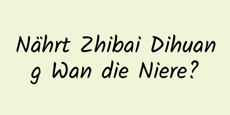 Nährt Zhibai Dihuang Wan die Niere?