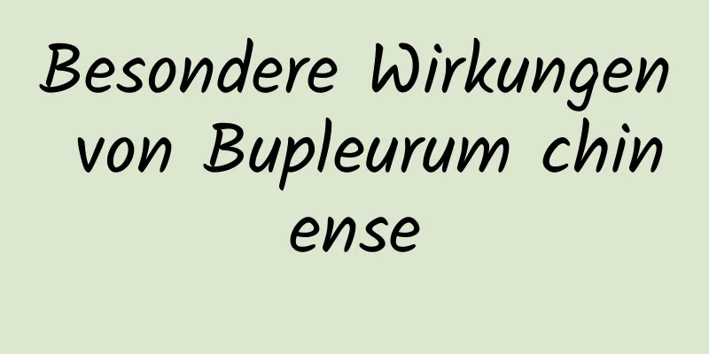 Besondere Wirkungen von Bupleurum chinense