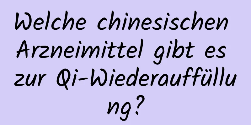 Welche chinesischen Arzneimittel gibt es zur Qi-Wiederauffüllung?