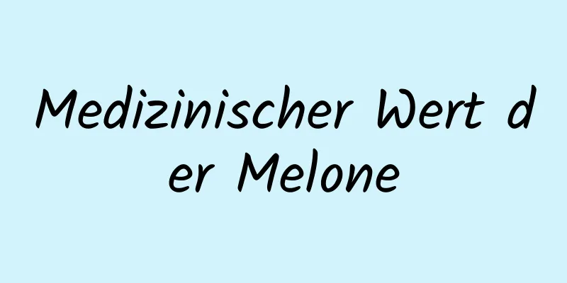 Medizinischer Wert der Melone