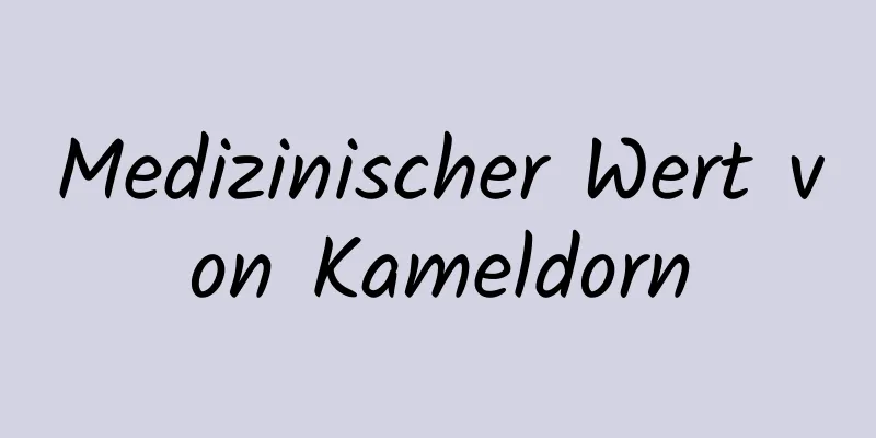 Medizinischer Wert von Kameldorn