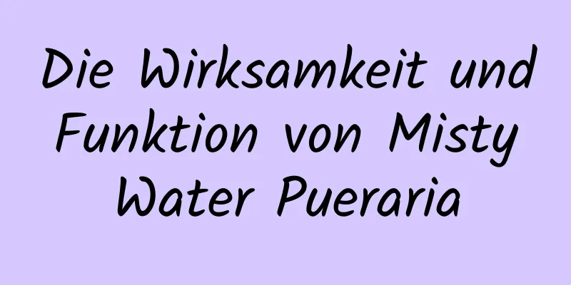 Die Wirksamkeit und Funktion von Misty Water Pueraria