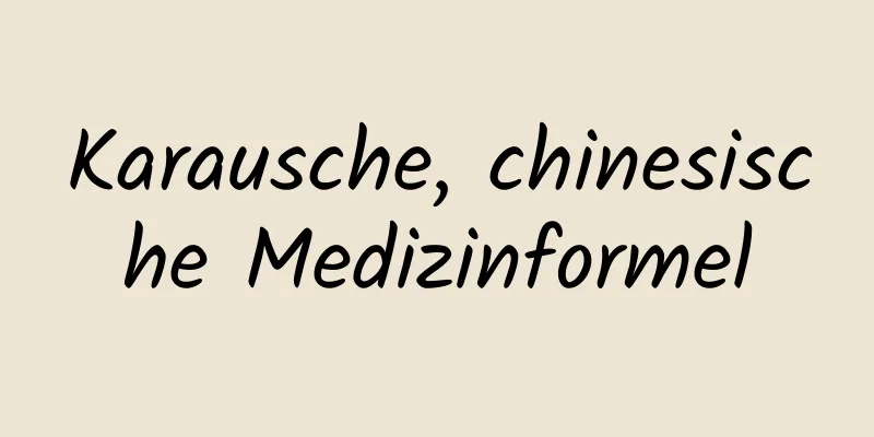 Karausche, chinesische Medizinformel