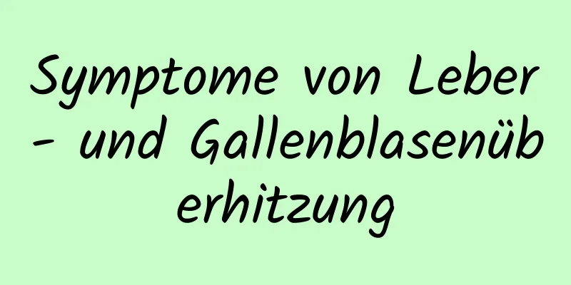 Symptome von Leber- und Gallenblasenüberhitzung