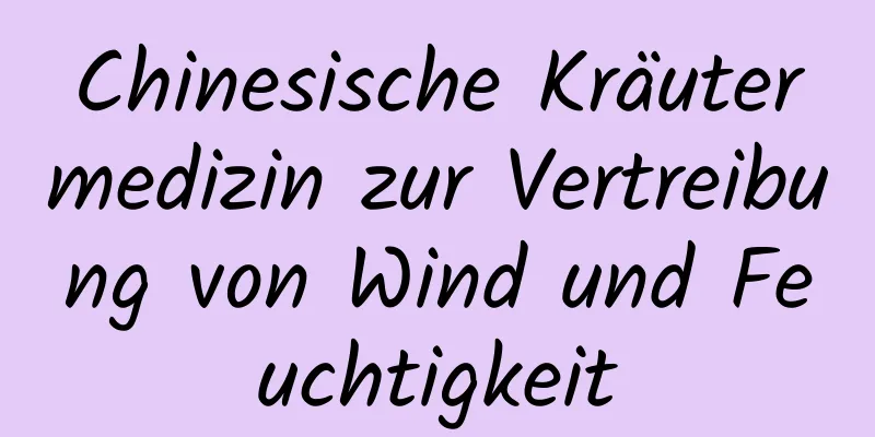 Chinesische Kräutermedizin zur Vertreibung von Wind und Feuchtigkeit