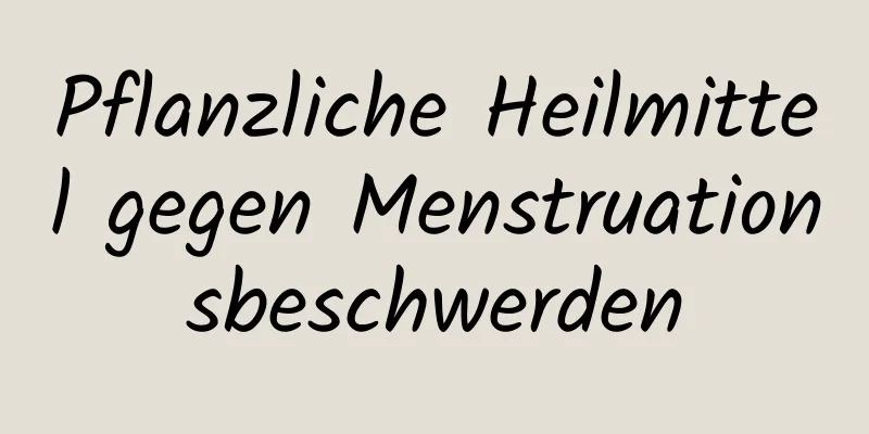 Pflanzliche Heilmittel gegen Menstruationsbeschwerden