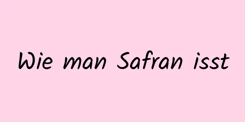 Wie man Safran isst