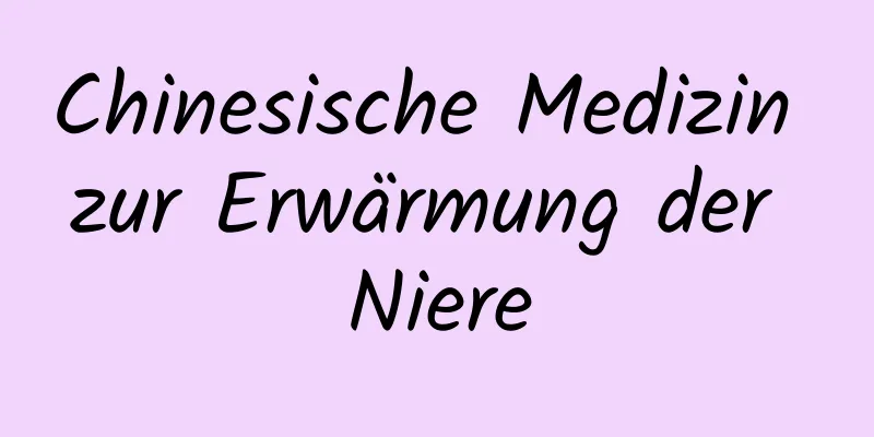 Chinesische Medizin zur Erwärmung der Niere