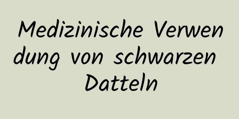 Medizinische Verwendung von schwarzen Datteln