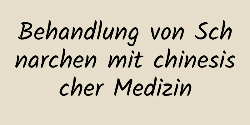 Behandlung von Schnarchen mit chinesischer Medizin