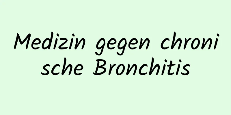 Medizin gegen chronische Bronchitis