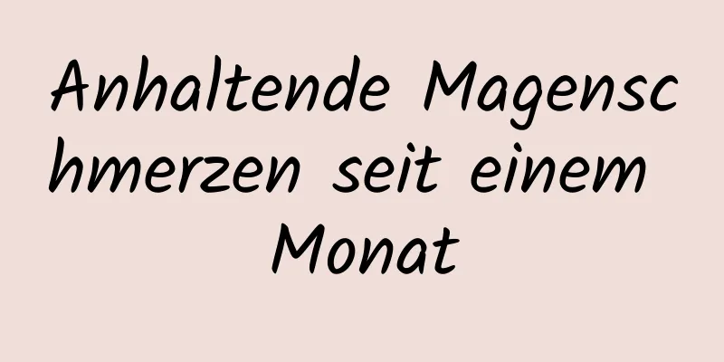 Anhaltende Magenschmerzen seit einem Monat