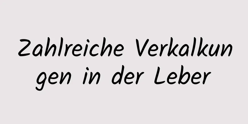 Zahlreiche Verkalkungen in der Leber