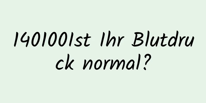 140100Ist Ihr Blutdruck normal?