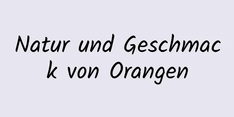 Natur und Geschmack von Orangen