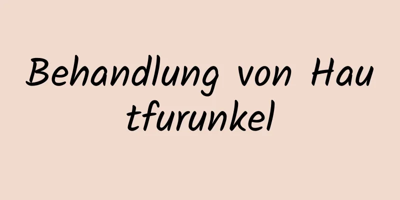 Behandlung von Hautfurunkel