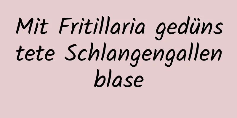 Mit Fritillaria gedünstete Schlangengallenblase