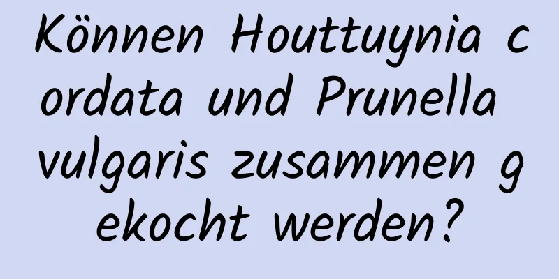 Können Houttuynia cordata und Prunella vulgaris zusammen gekocht werden?