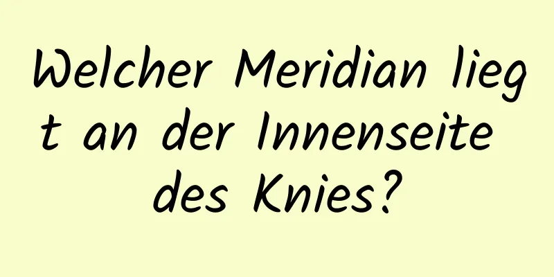 Welcher Meridian liegt an der Innenseite des Knies?