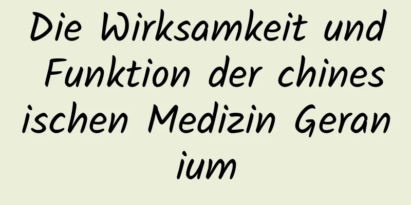 Die Wirksamkeit und Funktion der chinesischen Medizin Geranium