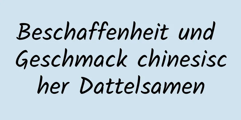 Beschaffenheit und Geschmack chinesischer Dattelsamen