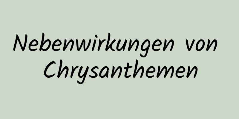 Nebenwirkungen von Chrysanthemen