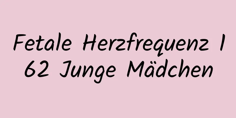 Fetale Herzfrequenz 162 Junge Mädchen