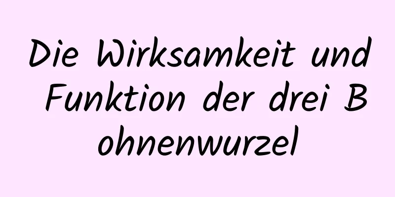 Die Wirksamkeit und Funktion der drei Bohnenwurzel