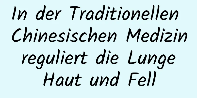 In der Traditionellen Chinesischen Medizin reguliert die Lunge Haut und Fell