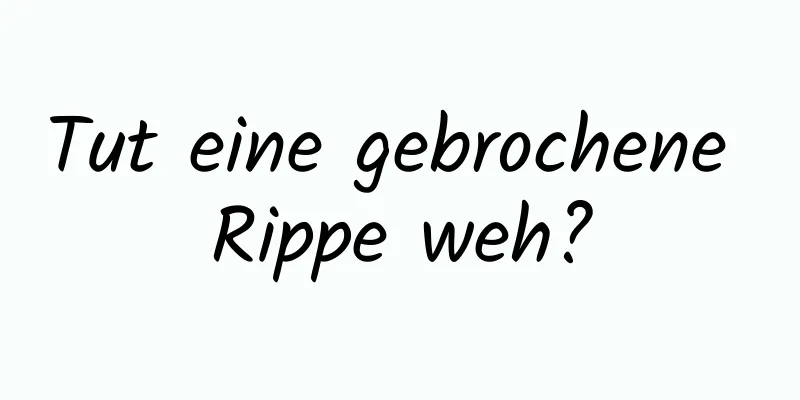 Tut eine gebrochene Rippe weh?