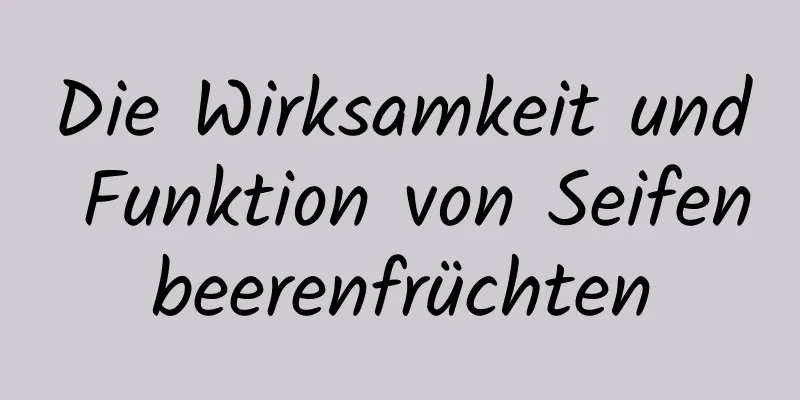 Die Wirksamkeit und Funktion von Seifenbeerenfrüchten