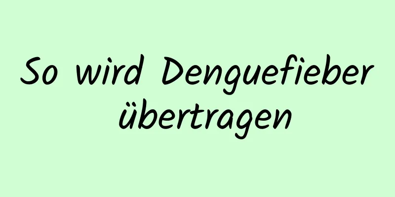 So wird Denguefieber übertragen