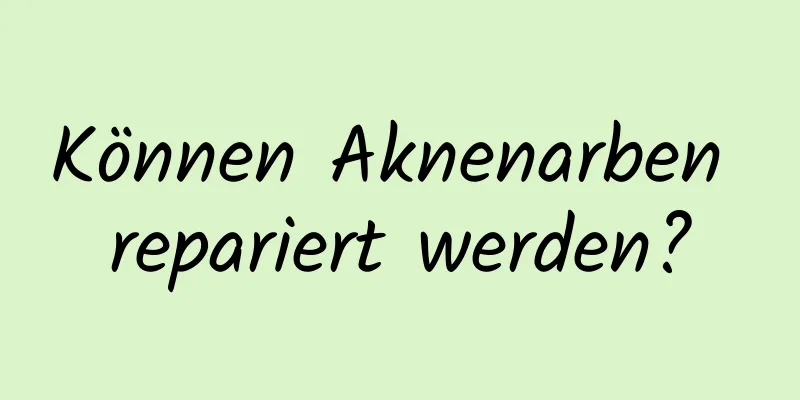 Können Aknenarben repariert werden?