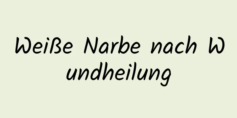 Weiße Narbe nach Wundheilung