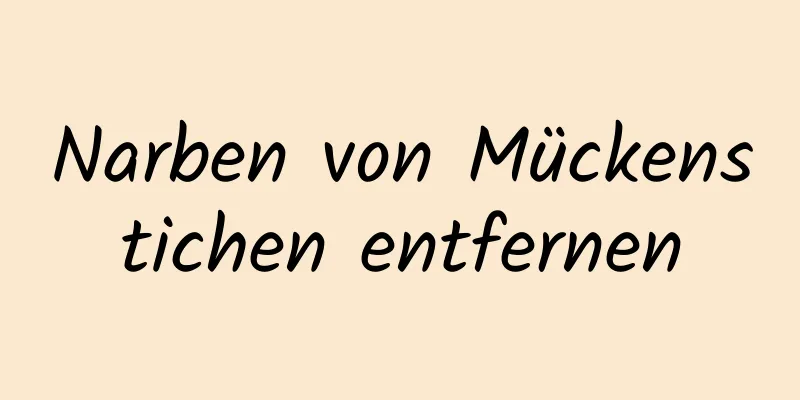 Narben von Mückenstichen entfernen