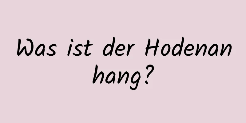 Was ist der Hodenanhang?