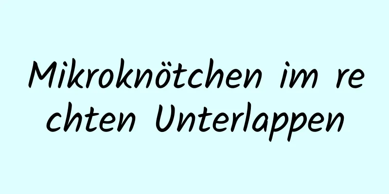 Mikroknötchen im rechten Unterlappen