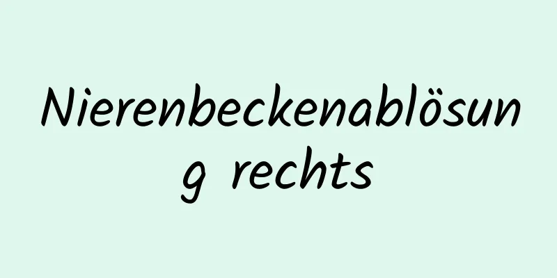 Nierenbeckenablösung rechts