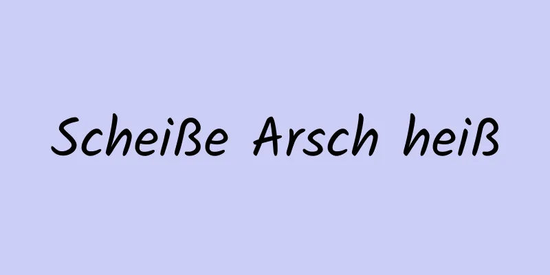 Scheiße Arsch heiß