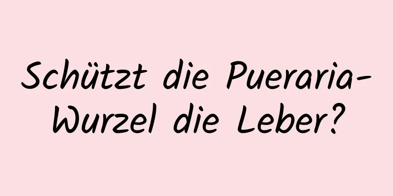 Schützt die Pueraria-Wurzel die Leber?