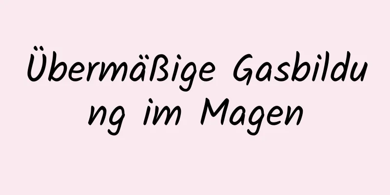 Übermäßige Gasbildung im Magen