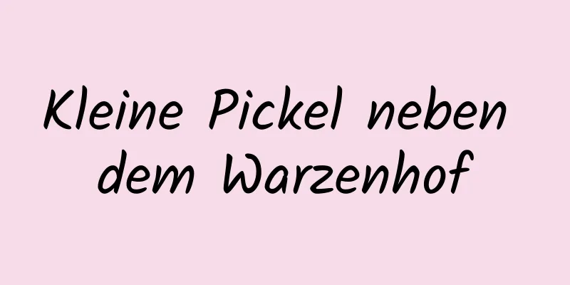 Kleine Pickel neben dem Warzenhof