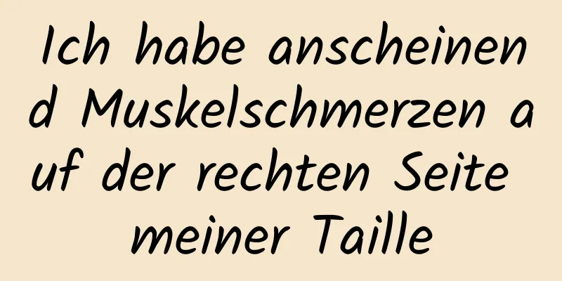 Ich habe anscheinend Muskelschmerzen auf der rechten Seite meiner Taille