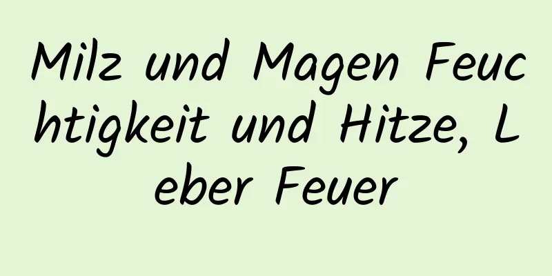 Milz und Magen Feuchtigkeit und Hitze, Leber Feuer