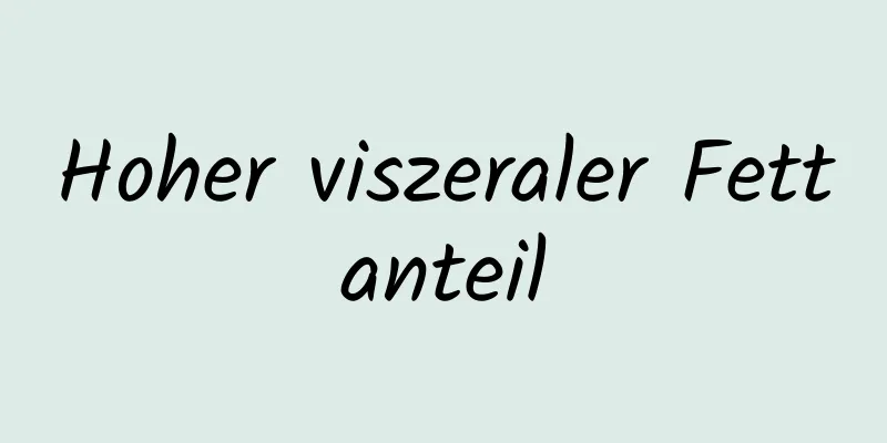 Hoher viszeraler Fettanteil