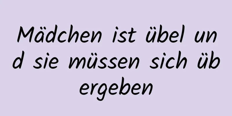 Mädchen ist übel und sie müssen sich übergeben