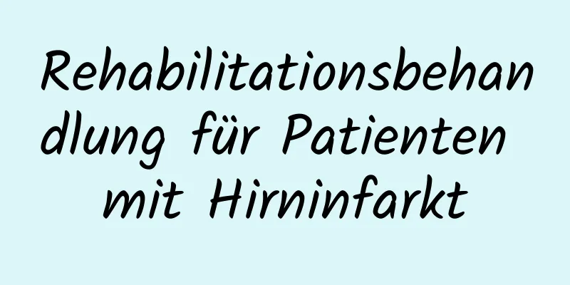 Rehabilitationsbehandlung für Patienten mit Hirninfarkt