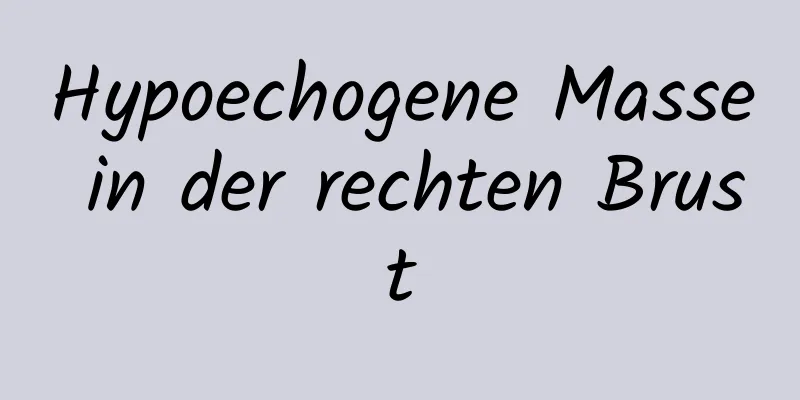 Hypoechogene Masse in der rechten Brust